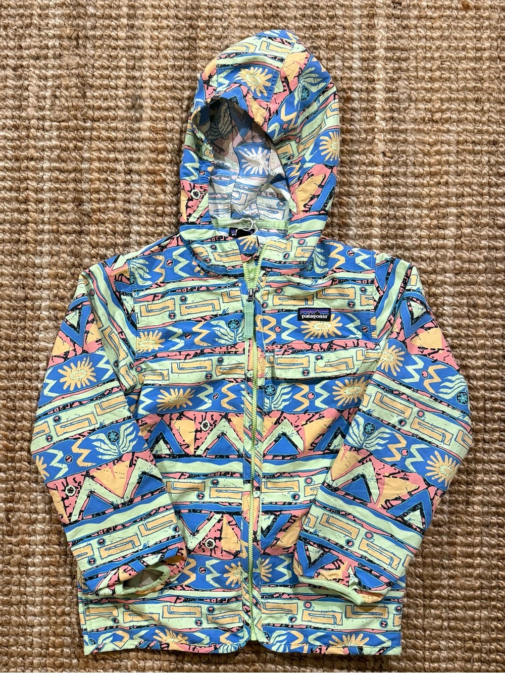 Patagonia Kids’ Baggies Jacket in High Hopes Geo Size 7/8